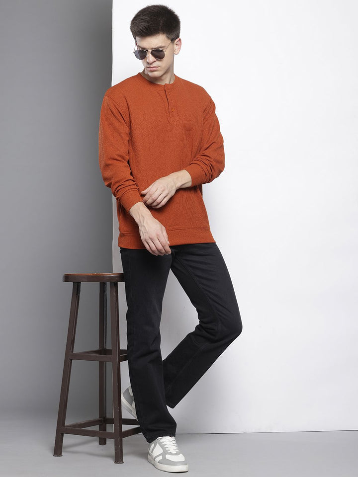 The Indian Garage Co Relaxed Fit Textured Sweatshirt
