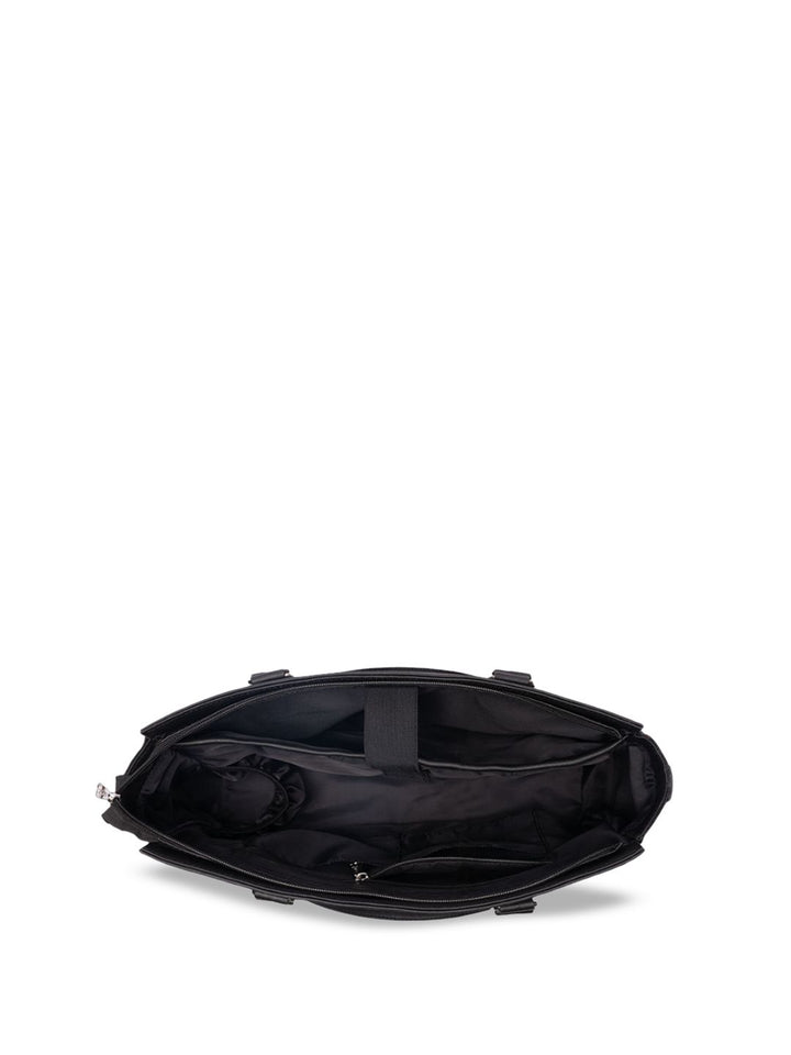 ZOUK Floral Printed Structured Jute Shoulder Bag