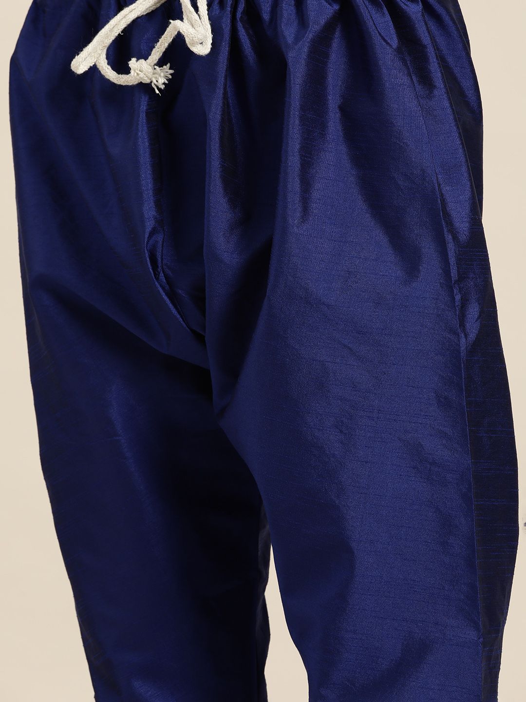 SOJANYA Kurta Biru Laut Lelaki dengan Churidar dengan Jaket Nehru