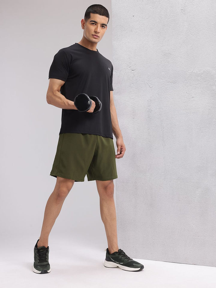 HRX by Hrithik Roshan Men Brand Logo Print Mid-Rise Training Shorts