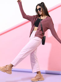 Tokyo Talkies Women Rust Cardigan