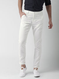 HIGHLANDER Men White Slim Fit Chinos