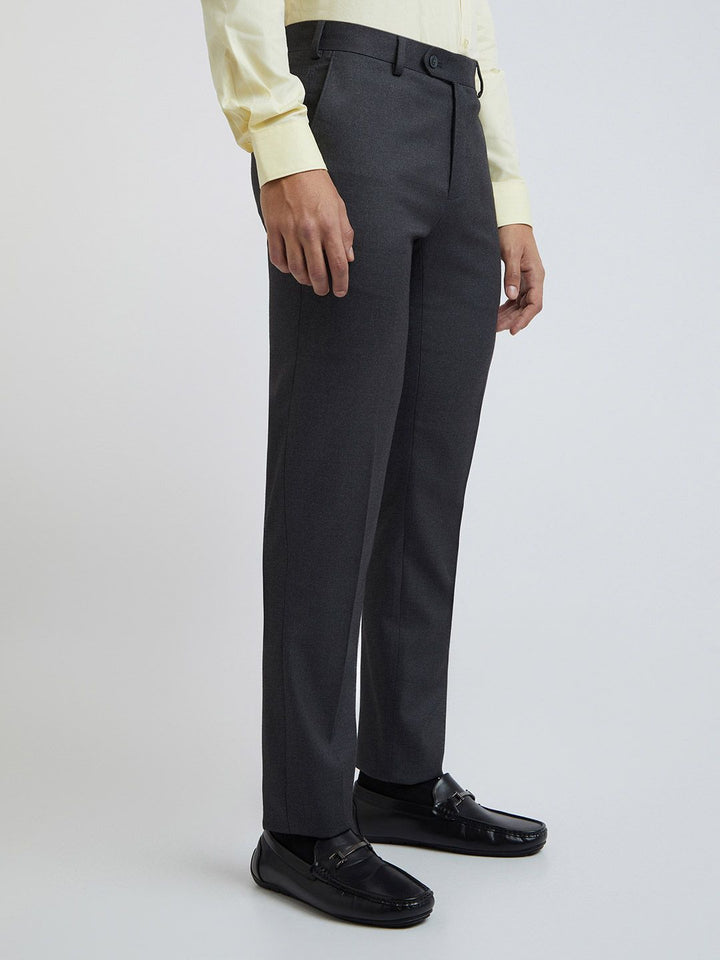 Raymond Men Solid Slim Fit Formal Trousers