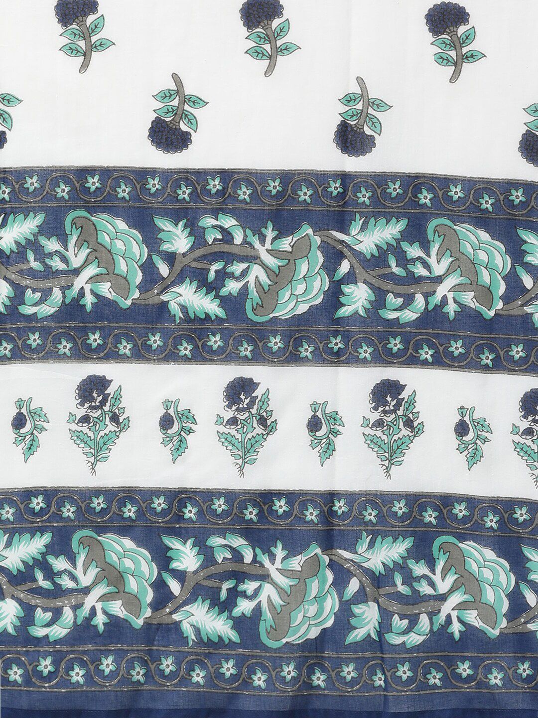 Libas Women Blue Printed Kurta with Palazzos & Dupatta