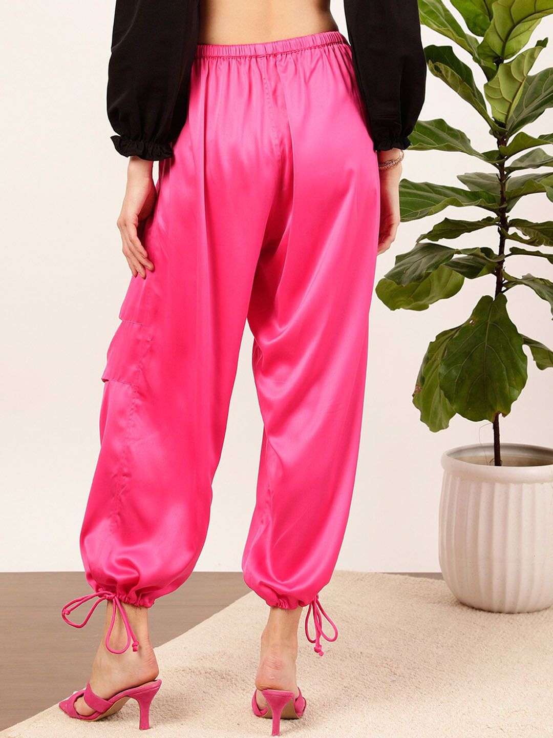 STREET 9 Women Relaxed Loose Fit High-Rise Joggers