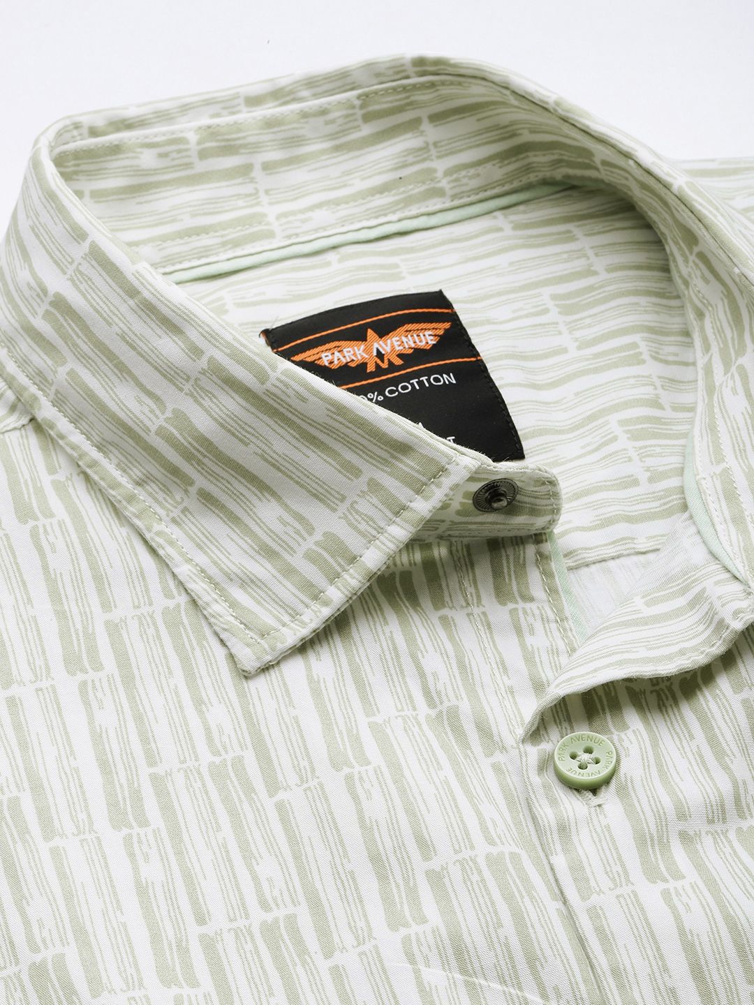 Park Avenue Slim Fit Opaque Striped Pure Cotton Casual Shirt