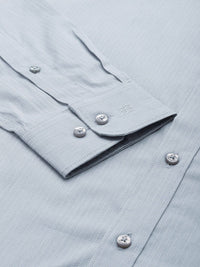 Raymond Pure Cotton Self Design Slim Fit Textured Formal Shirt
