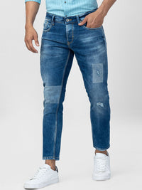 SPYKAR Men Kano Slim Fit Mildly Distressed Heavy Fade Cotton Jeans