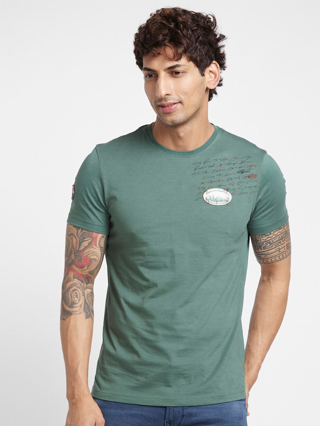 Being Human Typography Printed Regular Fit T-shirt