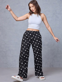 Bewakoof Women All Over Printed Wide Leg Pyjamas