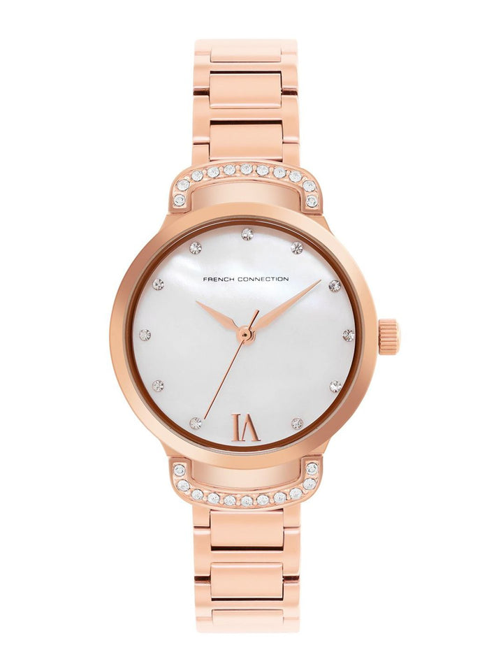 French Connection Women Dial & Stainless Steel Bracelet Style Straps Watch FCH7RGM