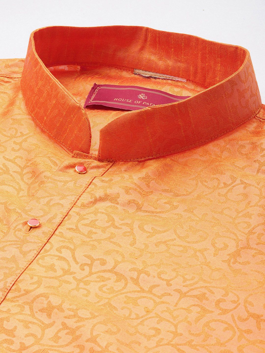House of Pataudi Men Jashn Indie Florals Woven Design Regular Kurta With Churidar