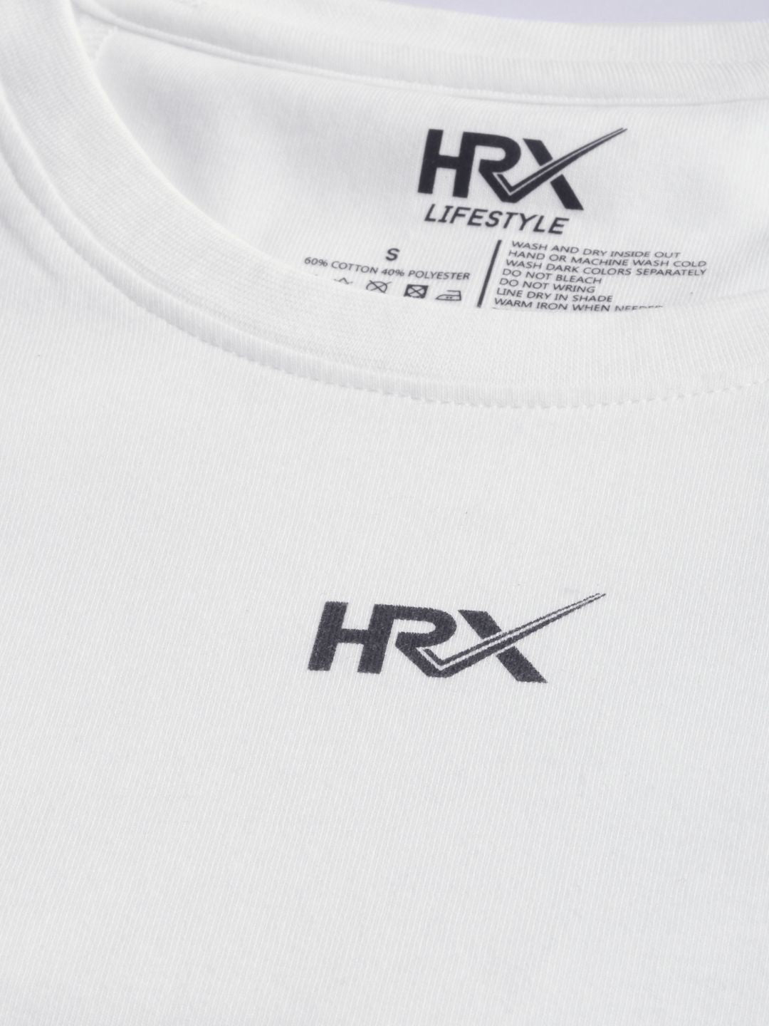 HRX by Hrithik Roshan Women White Solid Round Neck T-shirt
