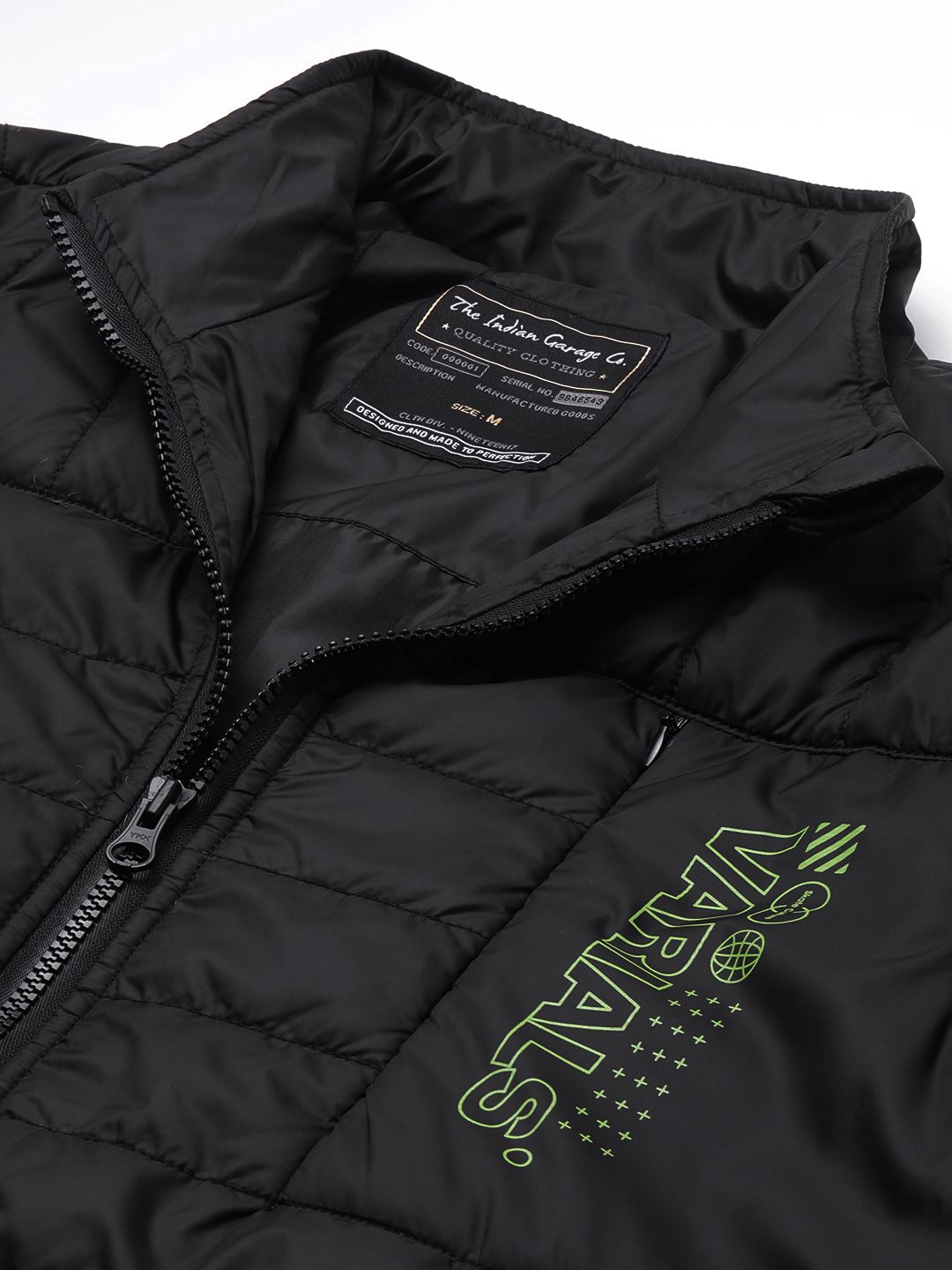 The Indian Garage Co Men Zip-Jacket Slim Fit Puffer Jacket