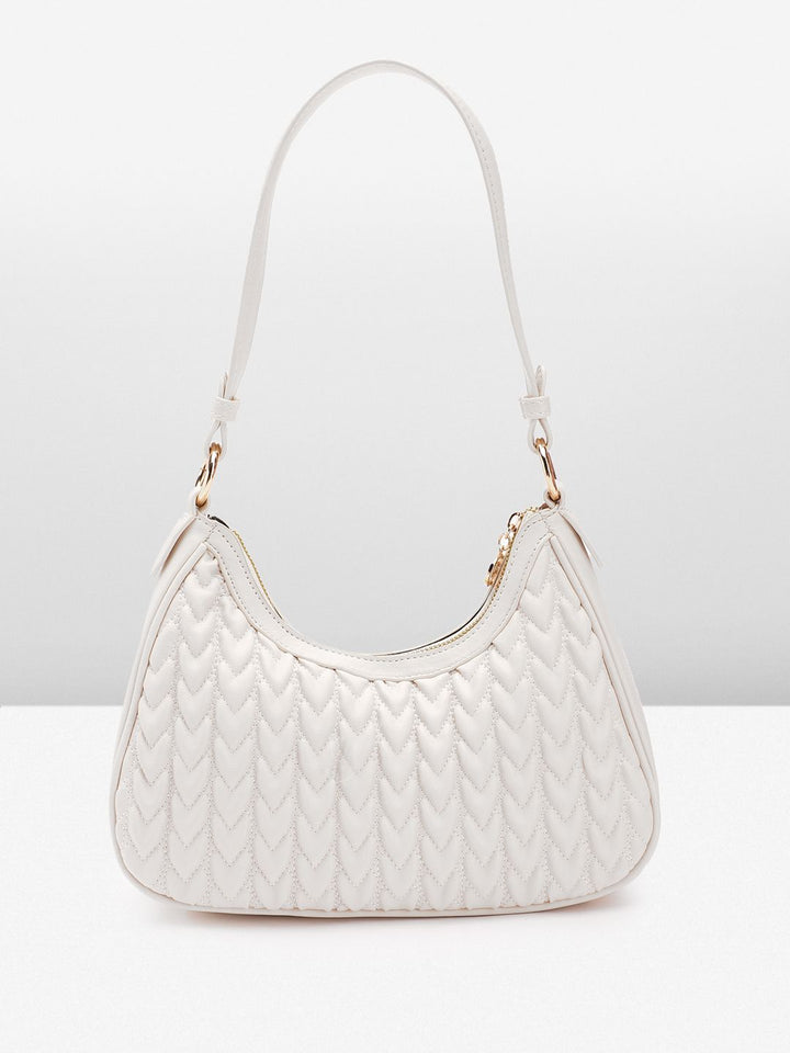 Lino Perros Structured Shoulder Bag with Quilted Detail