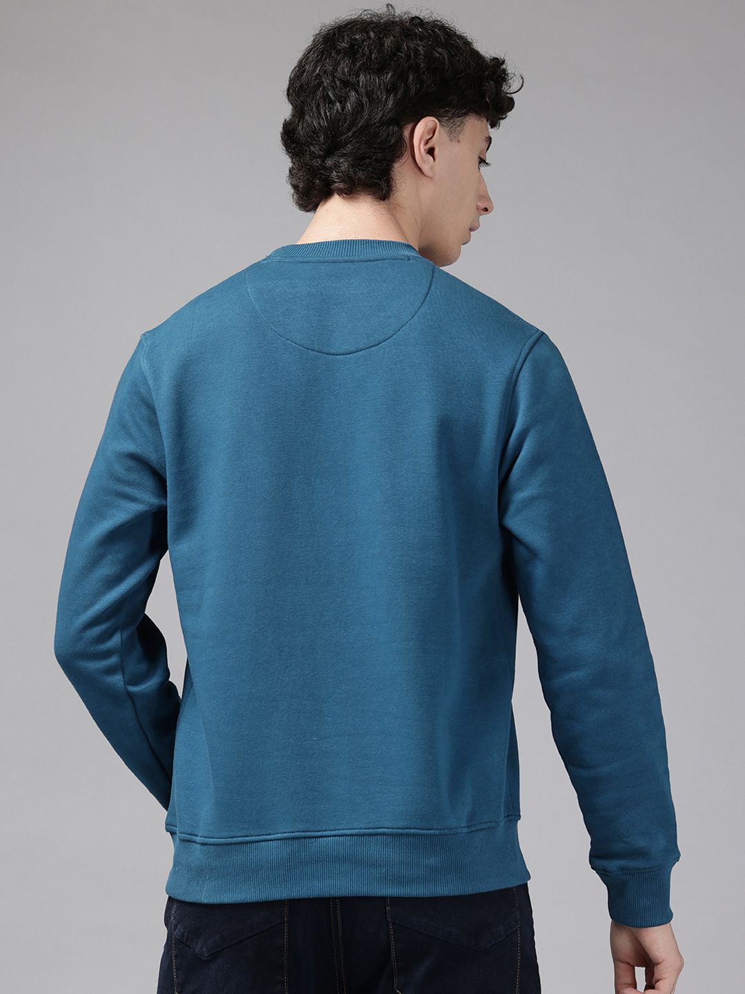 Park Avenue Slim Fit Brand Logo Printed Sweatshirt