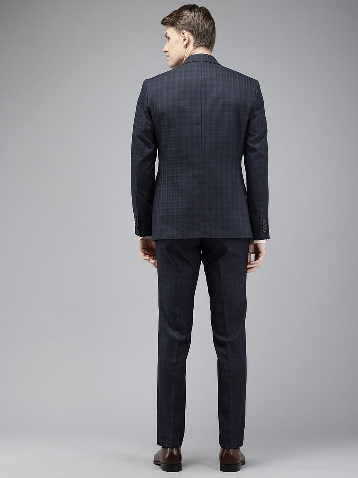 Park Avenue Checked Slim Fit 2 Piece Formal Suit
