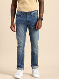 Being Human Men Straight Fit Heavy Fade Stretchable Jeans