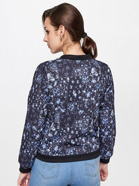 AND Women Blue Floral Printed Sweatshirts