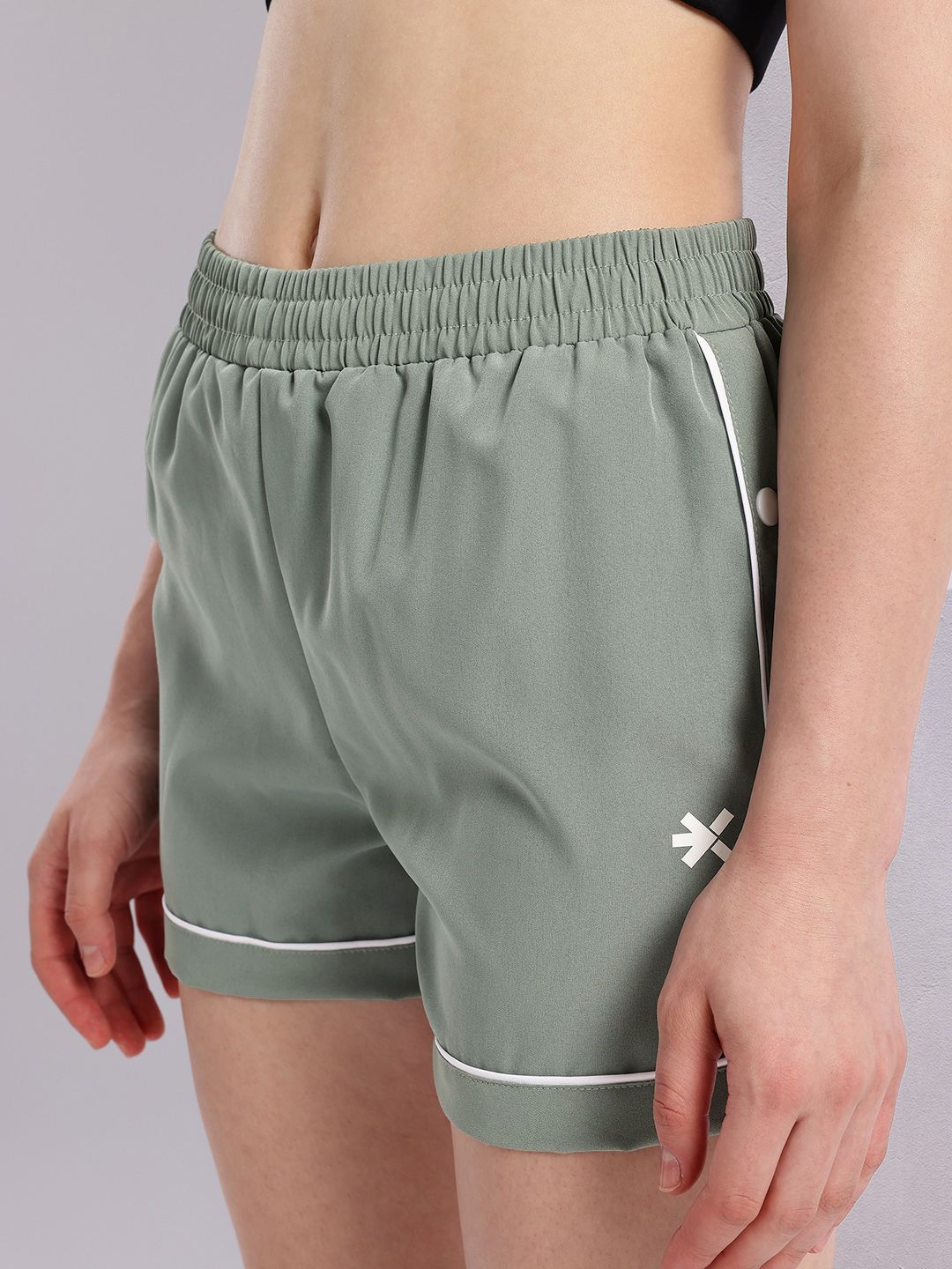 HRX by Hrithik Roshan Women Contrast Piping Running Shorts