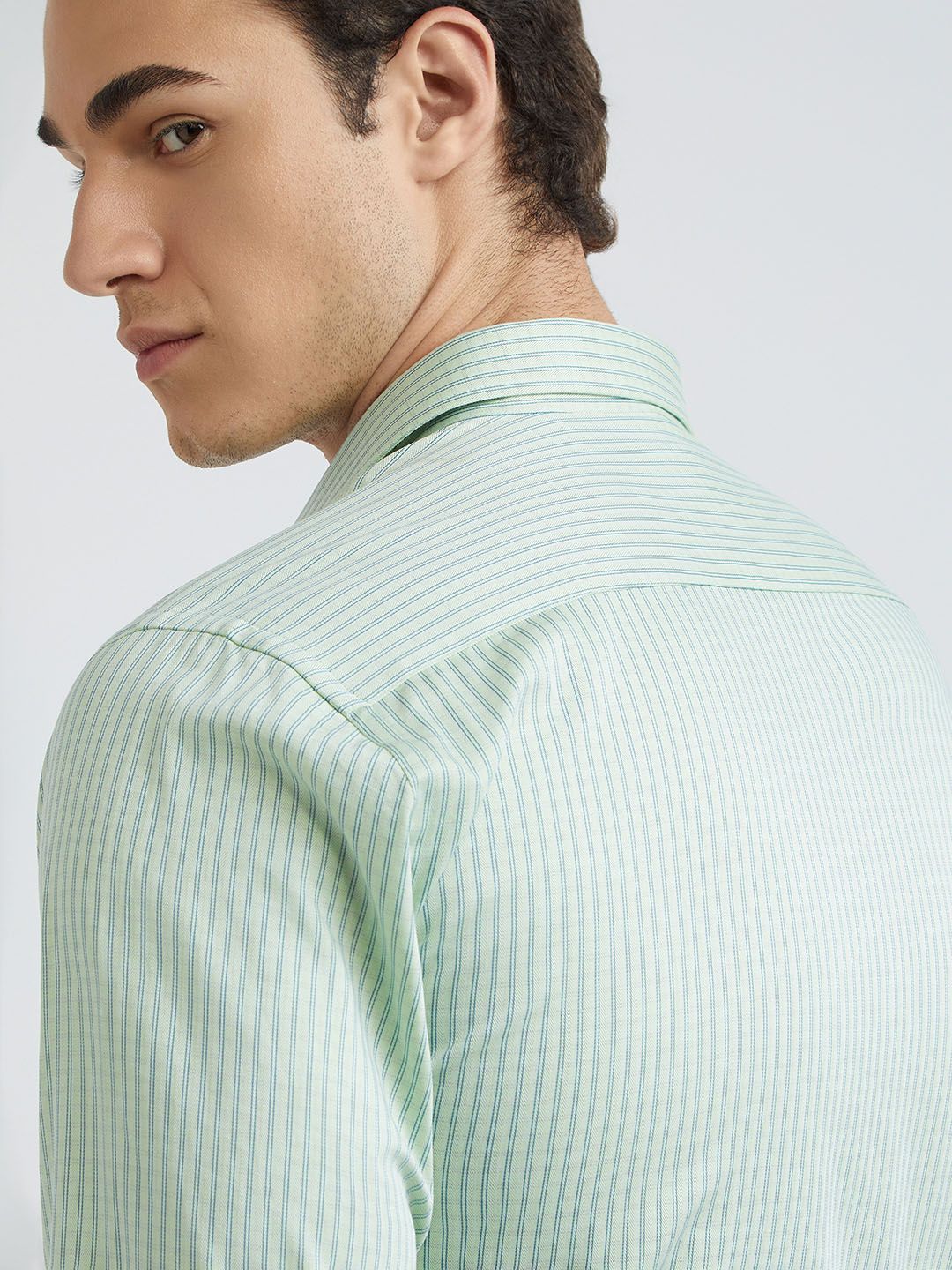 Park Avenue Men Slim Fit Striped Pure Cotton Formal Shirt