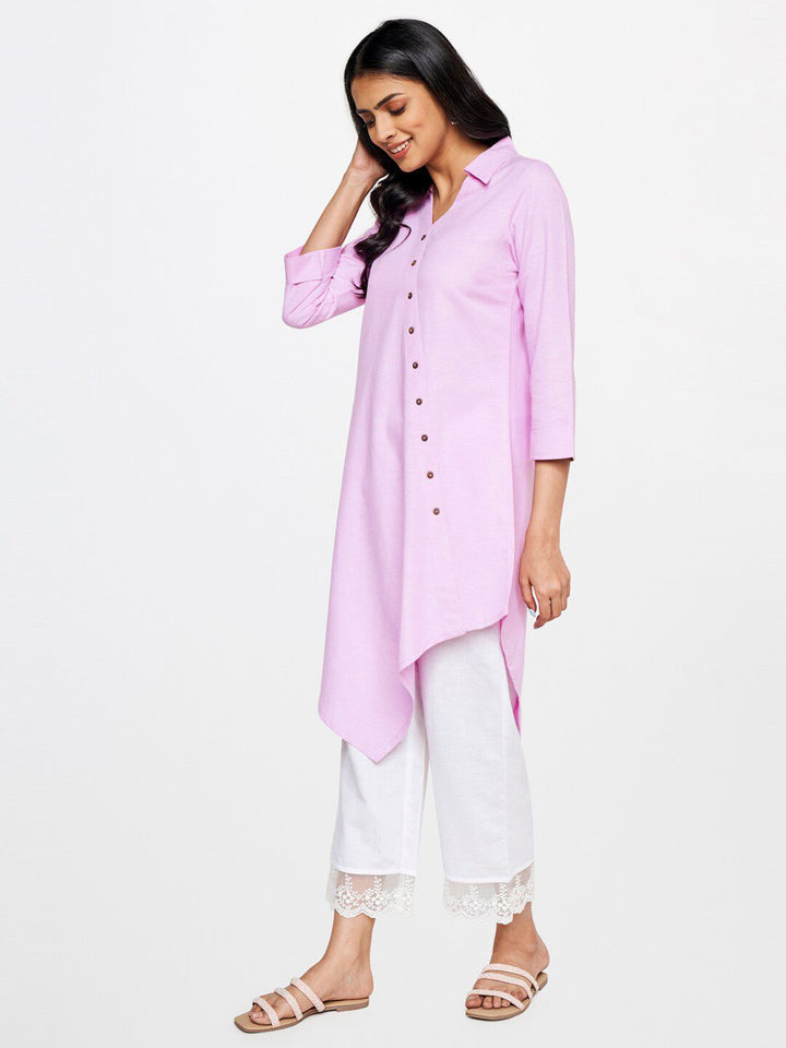 Global Desi Asymmetric Hem A-Line Kurta