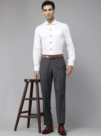 Park Avenue Men Checked Formal Trousers