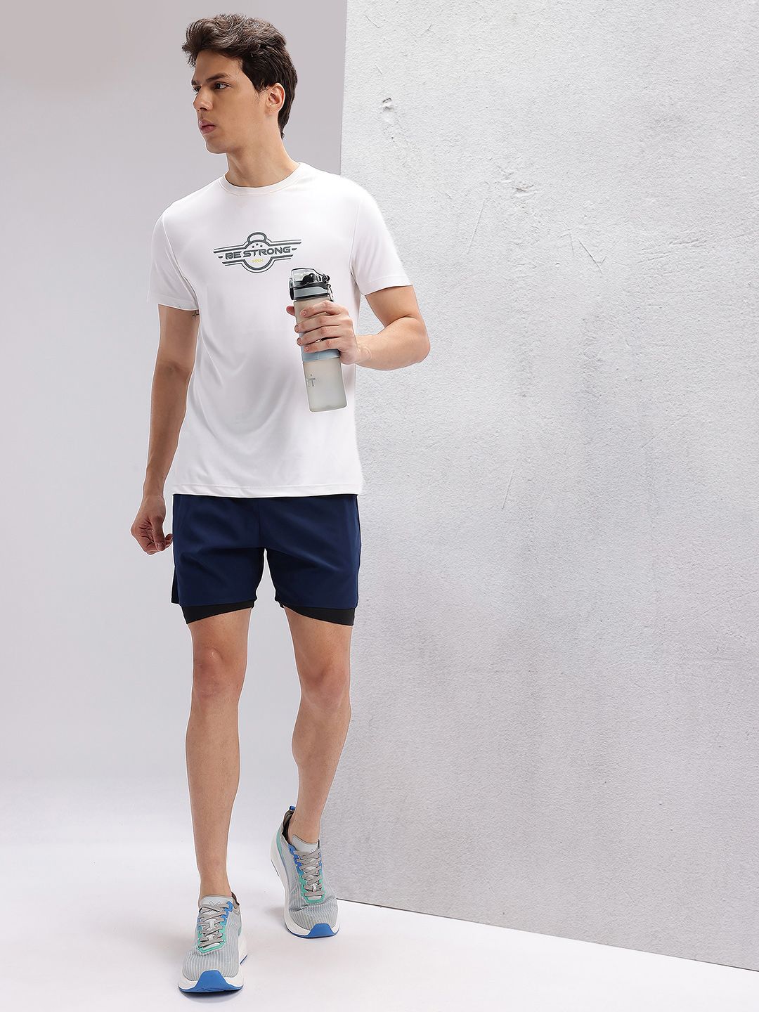 HRX by Hrithik Roshan Men Rapid-Dry Running Shorts with Inner Tights