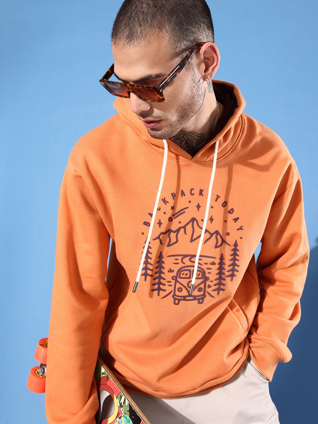 DILLINGER Men Graphic Printed Hooded Sweatshirt