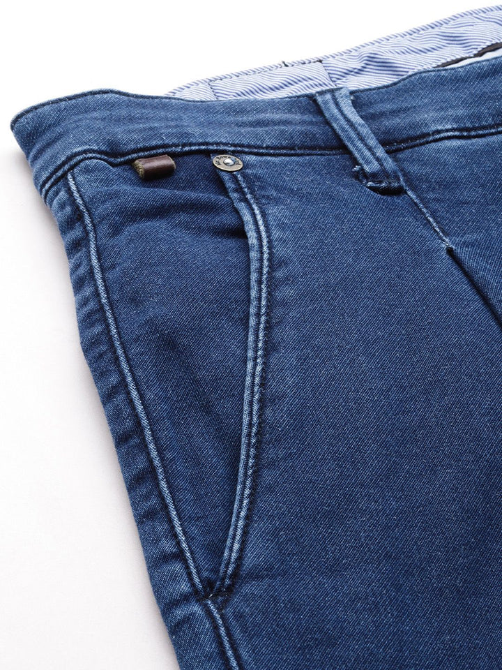 Mr Bowerbird Men Pleated Cropped Light Fade Stretchable Jeans