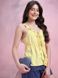 DressBerry Bow Front Ruffles Top