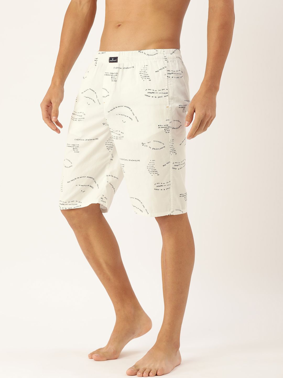 The Indian Garage Co Men White Printed Pure Cotton Boxers 1120-BXR10-13