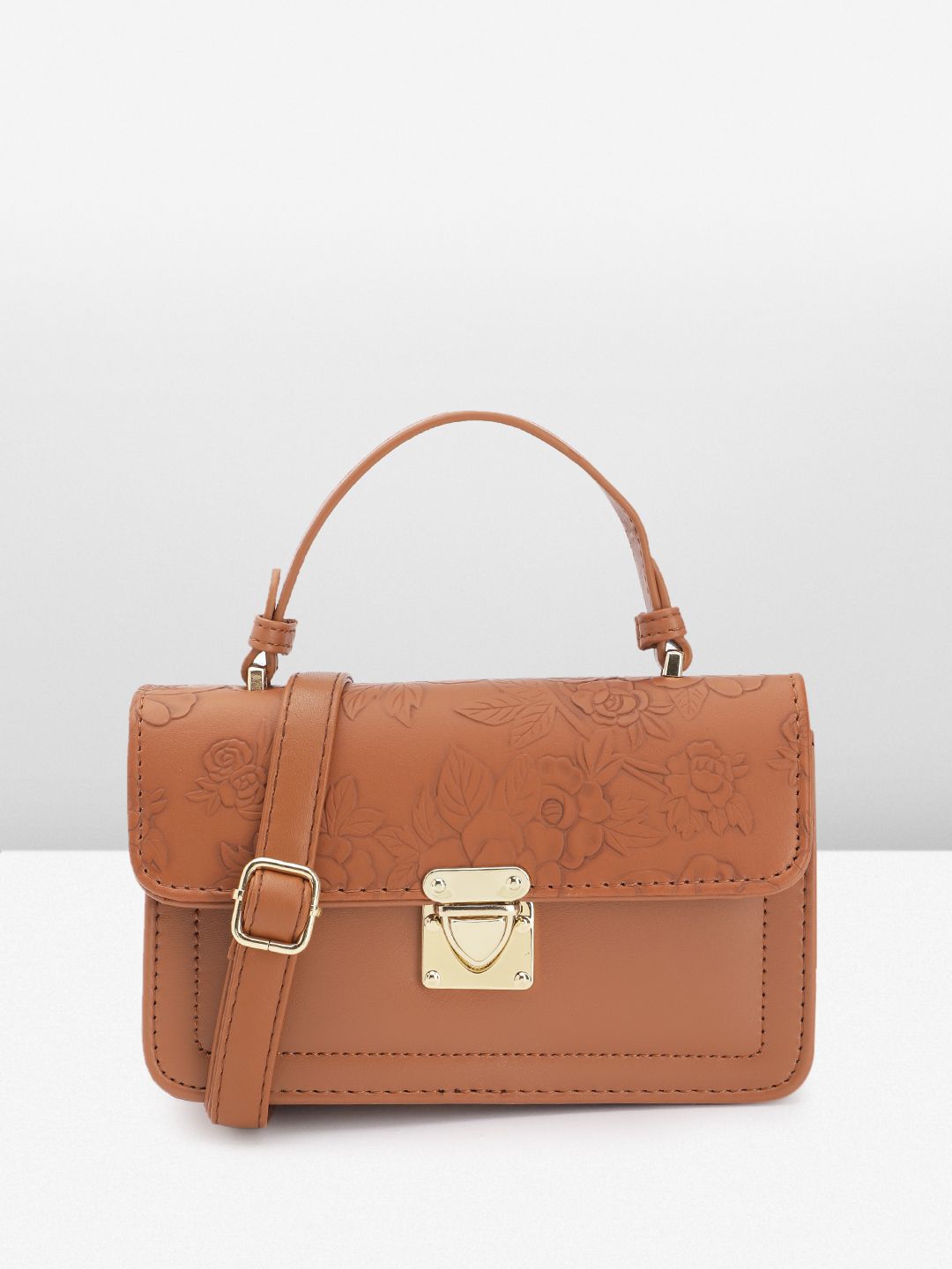 DressBerry Textured Structured Satchel