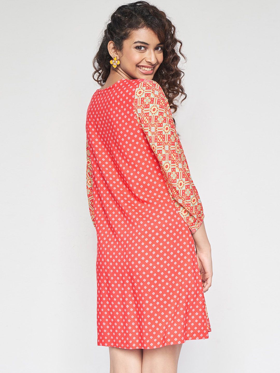 Global Desi Printed A-line Ethnic Dress