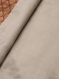 SOJANYA Lelaki Rust Red & Green Jacquard Etnik Motif Kurta Lurus dengan Churidar