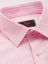 Raymond Pure Cotton Slim Fit Grid Tattersall Checks Formal Shirt