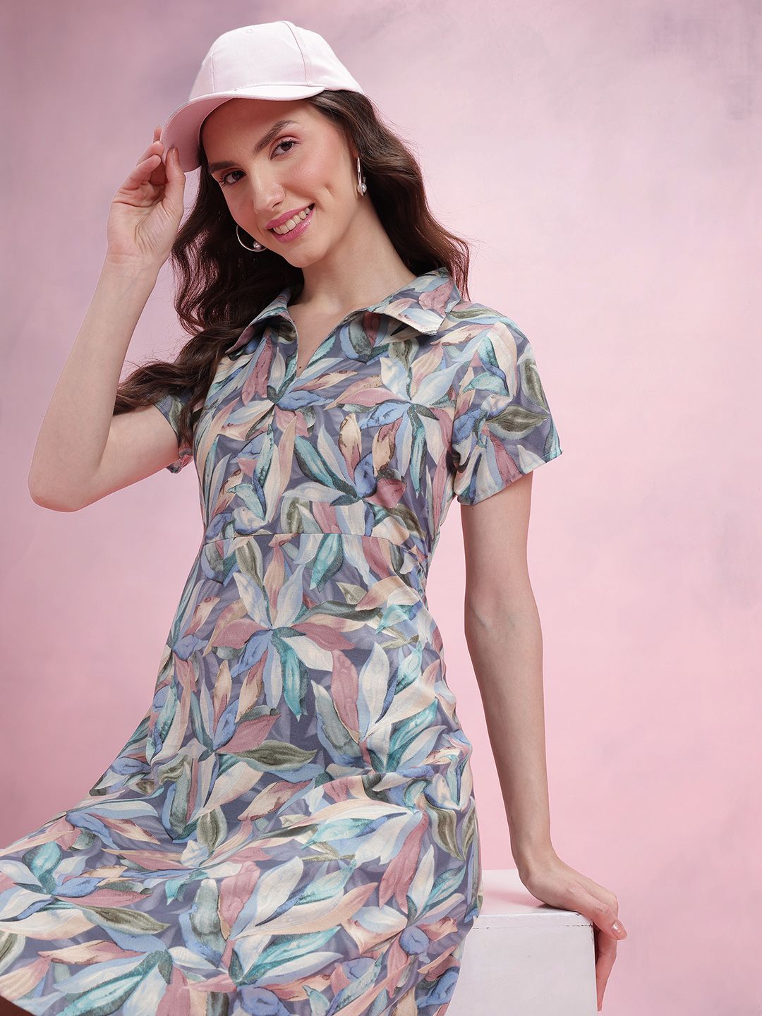 DressBerry Floral Print A-Line Dress