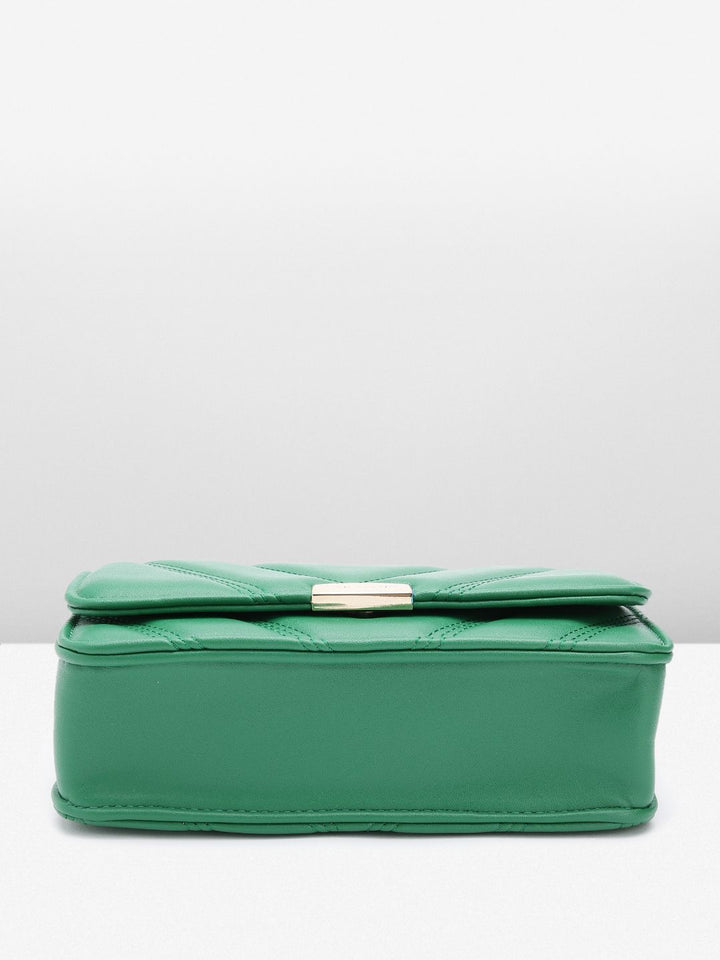 Lino Perros Textured Structured Sling Bag with Quilted Detail