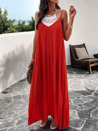 all about you Red Shoulder Straps Maxi Dress