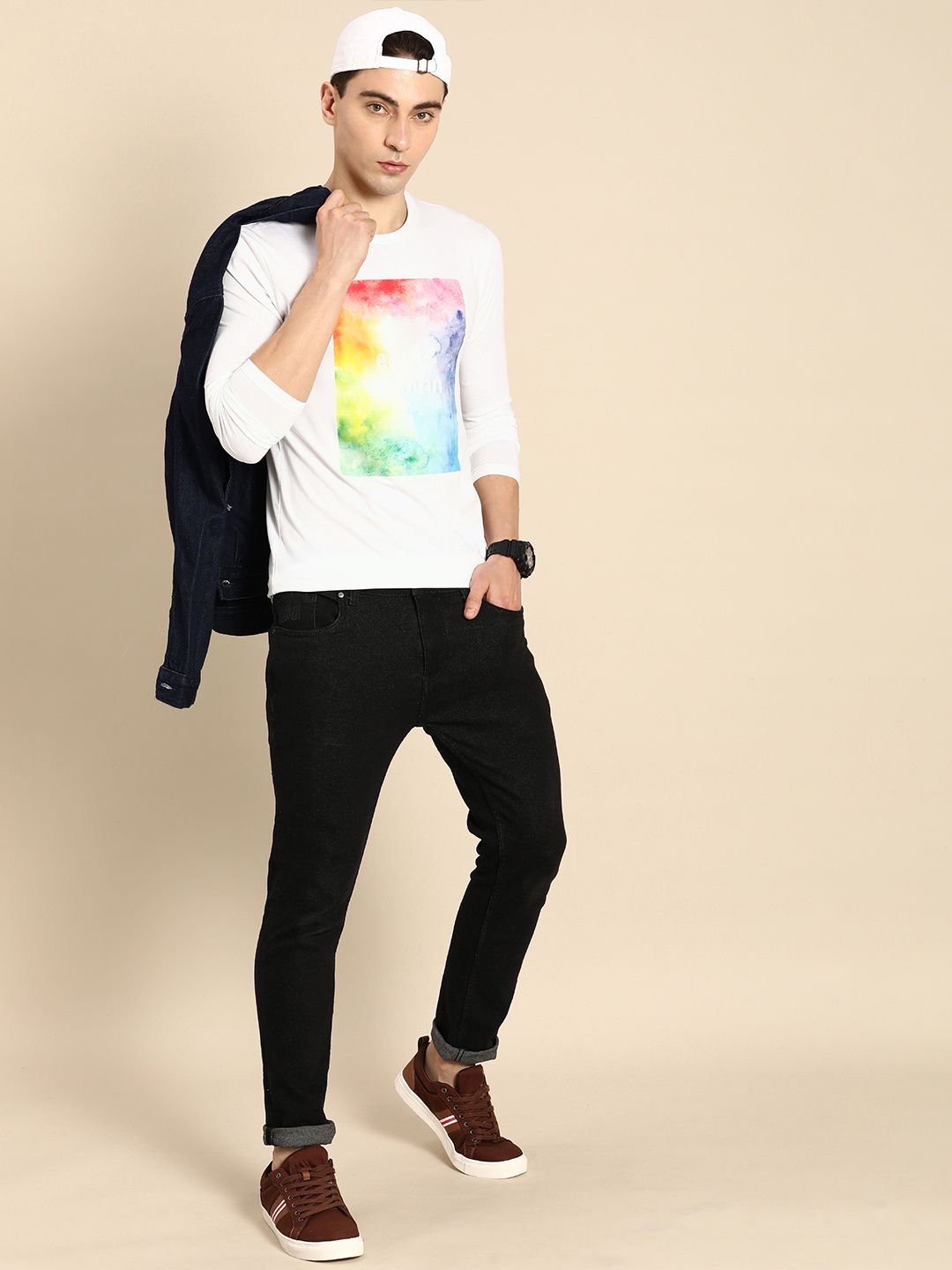 Being Human Men Brand Logo Printed T-shirt