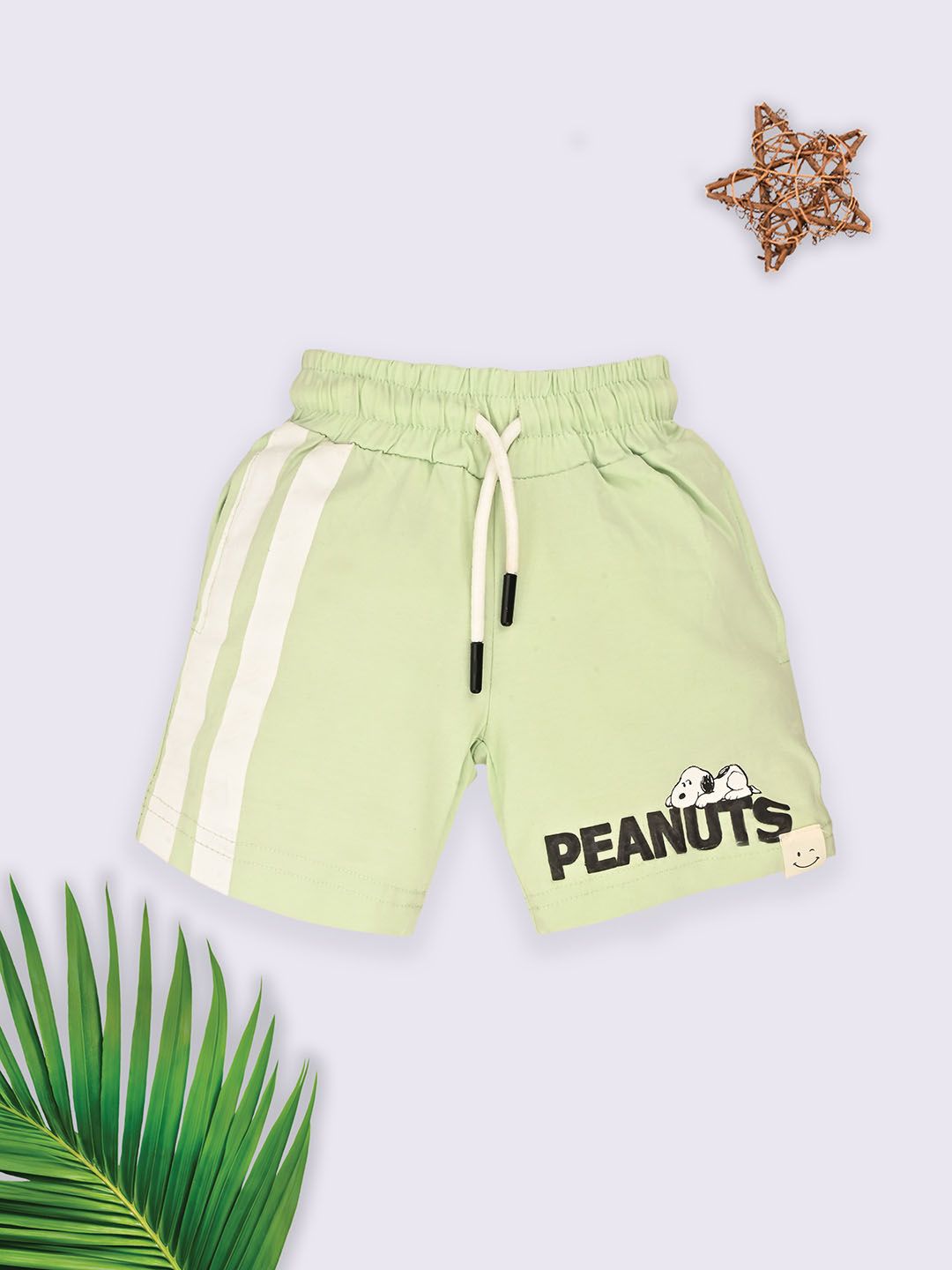 Happy Faces Boys Peanuts Printed Cotton Shorts