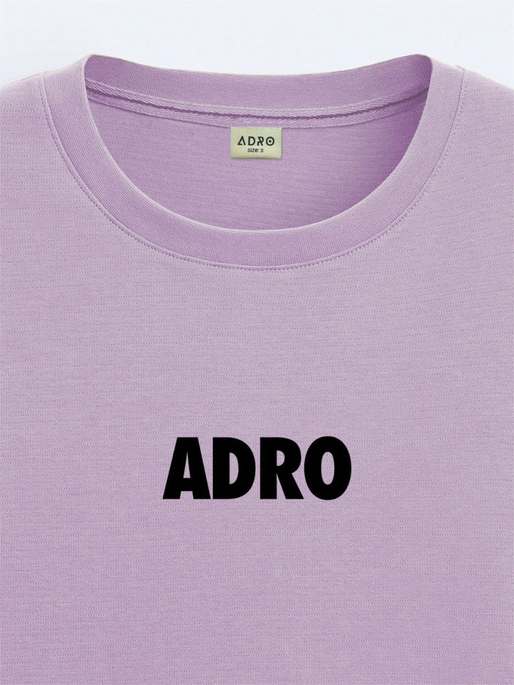 ADRO Men Typography V-Neck Applique T-shirt