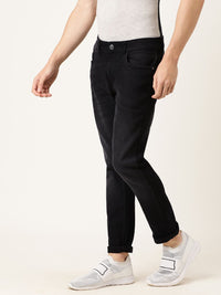The Indian Garage Co Men Black Slim Fit Mid-Rise Clean Look Jeans