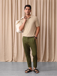 Mr Bowerbird Men Tailored Fit Vintage Pleated Trousers