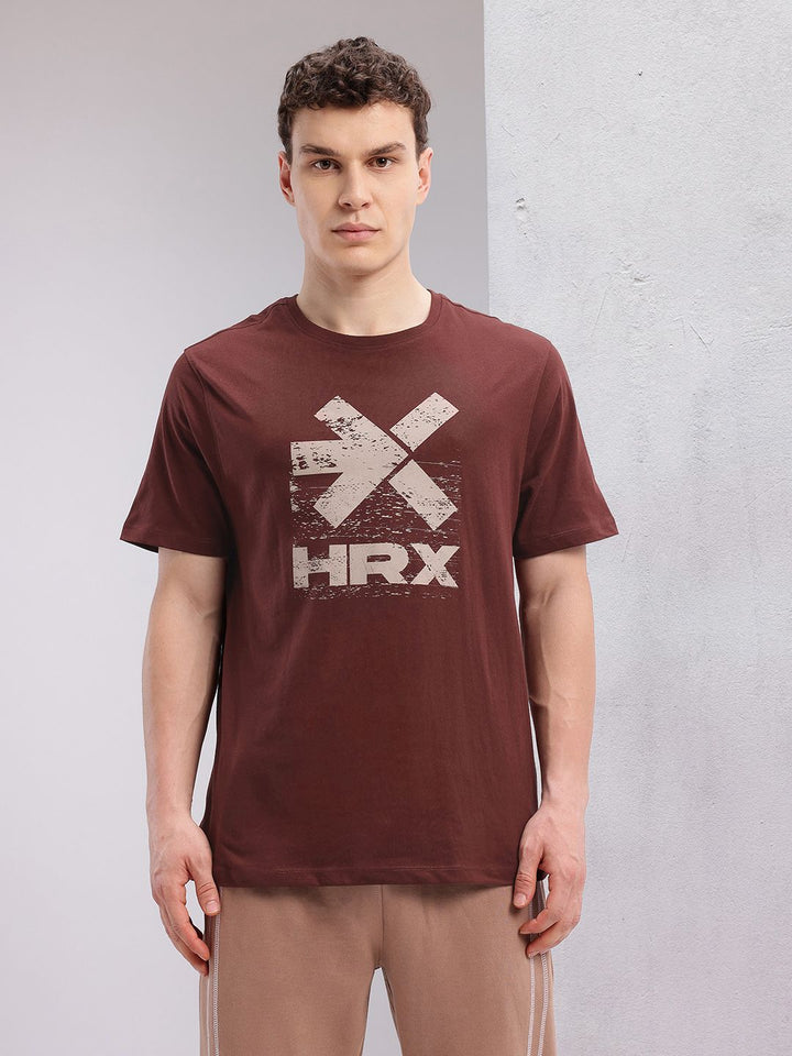 HRX by Hrithik Roshan Brand Logo Printed Training T-shirt
