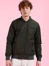 The Indian Garage Co Men Zip-Front Bomber Jacket