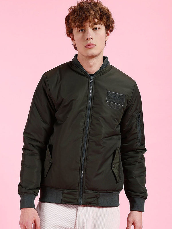 The Indian Garage Co Men Zip-Front Bomber Jacket