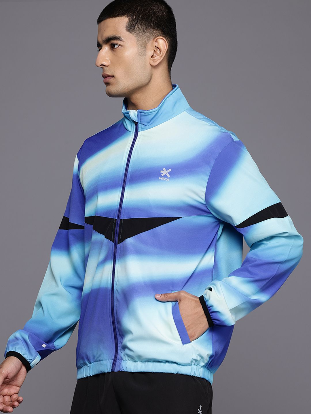 HRX by Hrithik Roshan Dyed Rapid-Dry Running Jacket