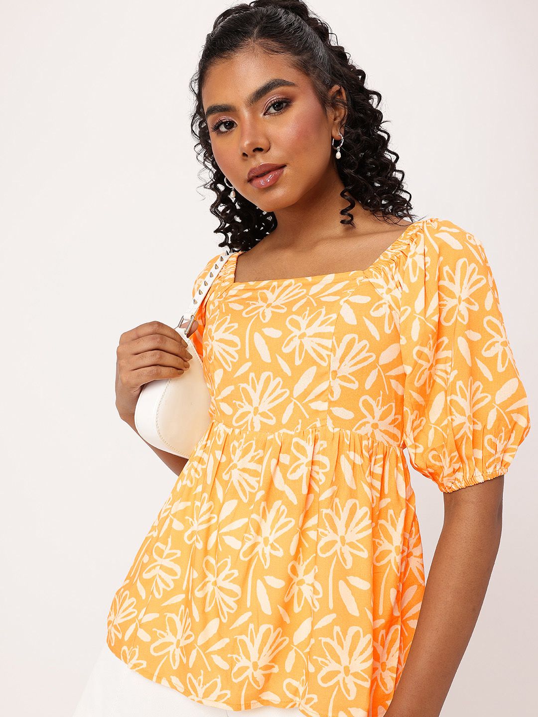 DressBerry Slay it With Flowers Printed A-Line Top