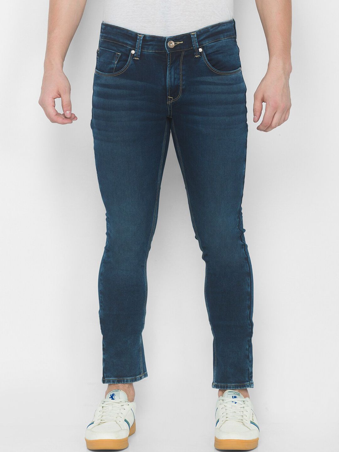 SPYKAR Men Blue Skinny Fit Low-Rise Light Fade Jeans